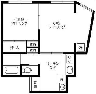 メゾンド柿の木坂B【1階】の間取り