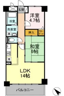 モニュメントスクエア壱番館【1階】の間取り