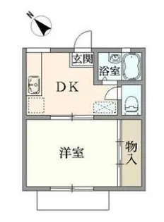 パークピュア小宮2 B【1階】の間取り