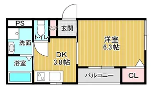 パークウェスト長居【3階】の間取り