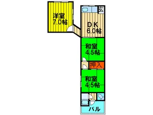 ニュ-香里ヶ丘ハイツ【1階】の間取り