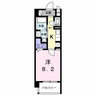 シャン・ヴァロン明神町【4階】の間取り