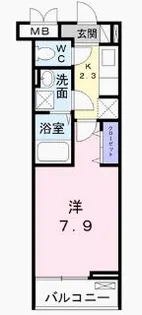 サニープレイス【3階】の間取り