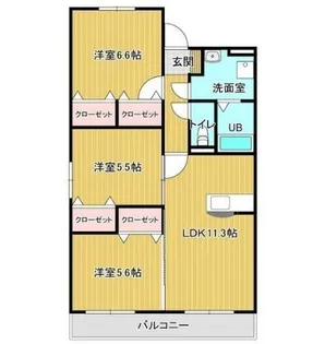 RSRレジデンス中津【4階】の間取り