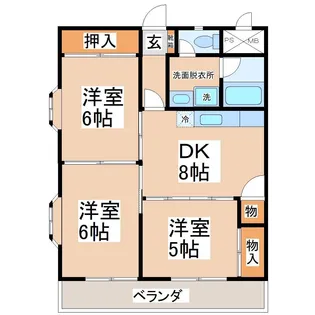 銀杏町レジデンス【6階】の間取り