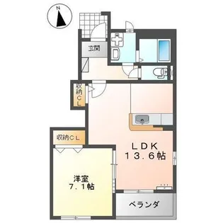 リヴィエーラ【1階】の間取り