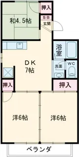 パレーシャル大園【2階】の間取り