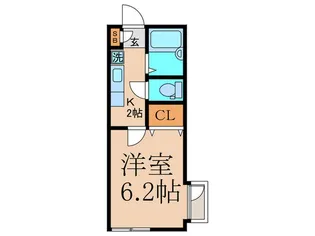 ハウス駒留【1階】の間取り