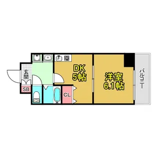ペペル善源寺【6階】の間取り