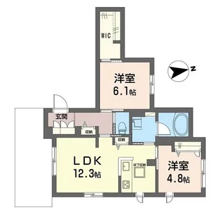 フェリビエンテ【1階】の間取り