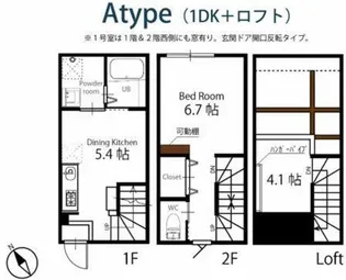 ハーミットクラブハウス学芸大学【2階】の間取り