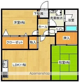 ラプラージュ富久【1階】の間取り