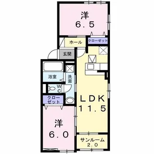 ルタン エム【1階】の間取り