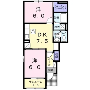 ティアガーネット・B【1階】の間取り