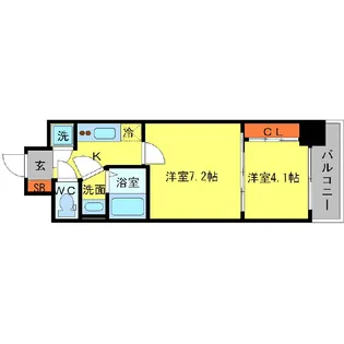 SERENiTE本町エコート【4階】の間取り