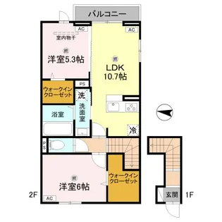 カーサ・デ・ラコリーナ【2階】の間取り