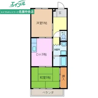 フラット立石B(青山羽根)【2階】の間取り