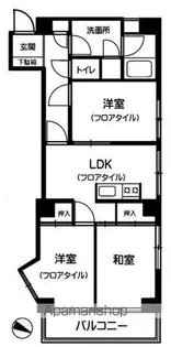 ライオンズマンション中野弥生町【1階】の間取り