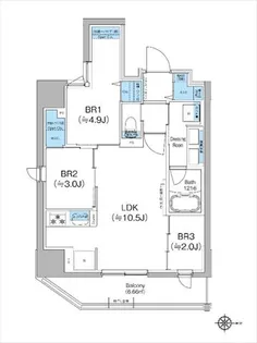 クレヴィアリグゼ蒲田西【12階】の間取り