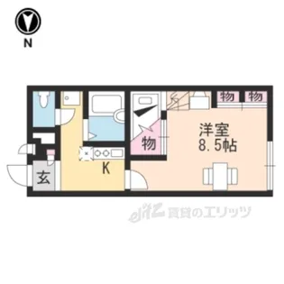 レオパレス蘭【1階】の間取り