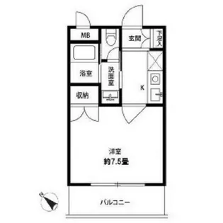フラットYM2【2階】の間取り