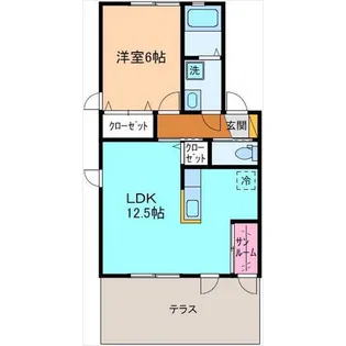ブルーメAya【1階】の間取り