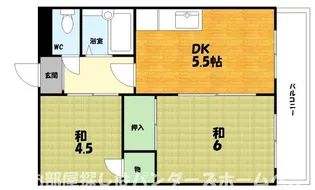 宮之阪ビル【4階】の間取り