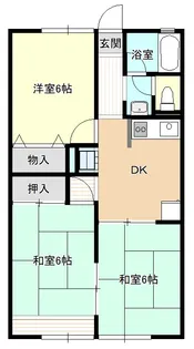 サンピア中川B【1階】の間取り