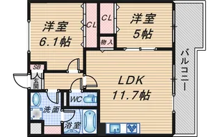 メゾン・ハナミズキ豊中【1階】の間取り