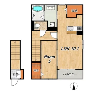 セゾン・Terre(テ-ル)【2階】の間取り