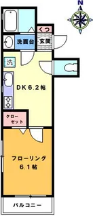 Kフラット【3階】の間取り