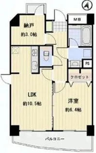 パークテラス恵比寿【12階】の間取り