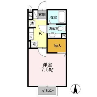 ボヌール三城【1階】の間取り