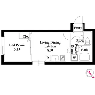 エルファーロ赤坂【2階】の間取り