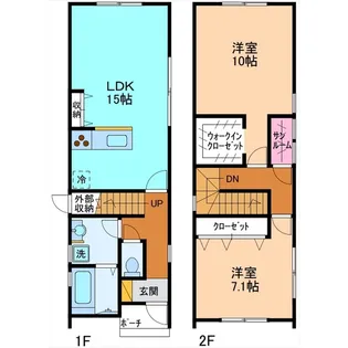 富山県富山市婦中町宮ケ島【一戸建】の間取り