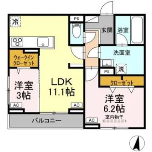D-residence明治町東【1階】の間取り