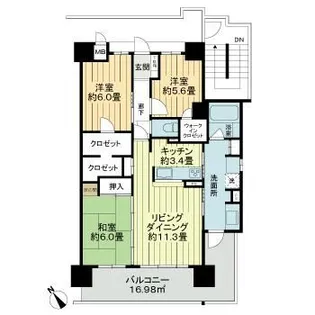 アルファステイツ熊谷銀座【10階】の間取り