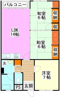 プランドゥ川津【3階】の間取り
