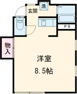 国立コーポ【2階】の間取り