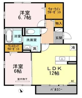 リビングタウン西条東A【2階】の間取り