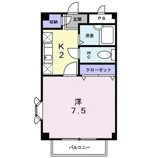 中町ハイツ【1階】の間取り