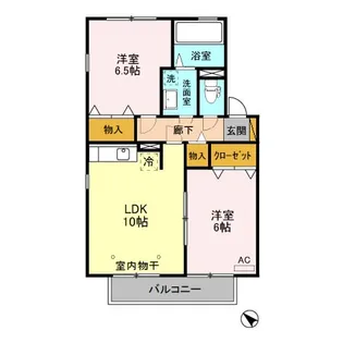 D-ROOM ロワール神鳥谷 A103【1階】の間取り