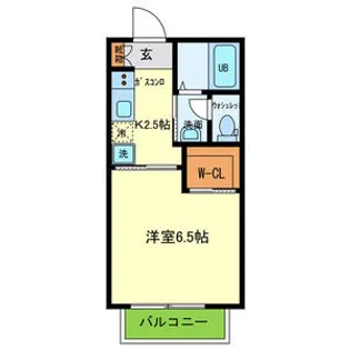 フルールタツミウエスト【2階】の間取り