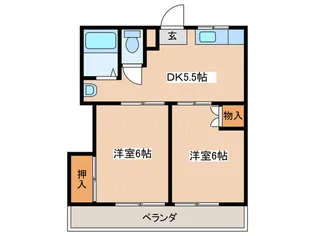 ヴィラガ-デン【2階】の間取り