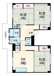 ビレッジハウス下島 2号棟【4階】の間取り