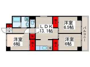 グリーンパーク北葛西【2階】の間取り