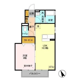 プレアデス見川 D【1階】の間取り