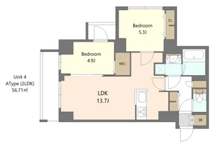 S-RESIDENCE高島平asolea【5階】の間取り