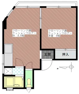 宅間ビル【3階】の間取り
