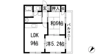 クレール恵彩【1階】の間取り